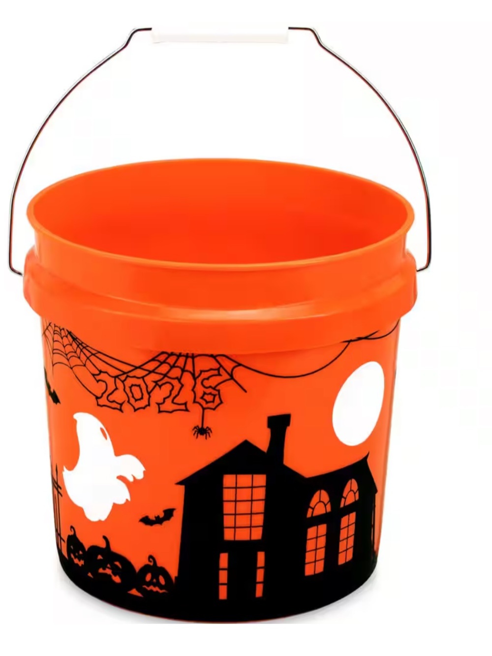 Home Depot Halloween Candy Bucket Basket Viral - Orange Haunted House Design